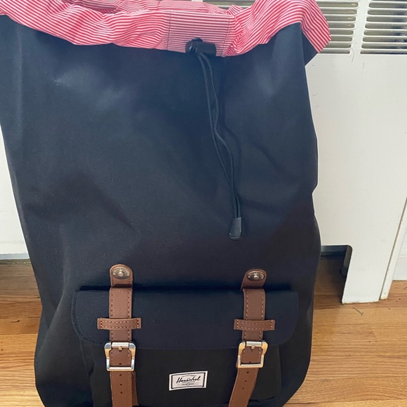 Herschel Black Little America Backpack - Picture 9 of 9